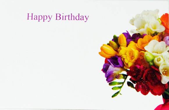 Picture of Florist Cards happy Birthday Small x 50pcs